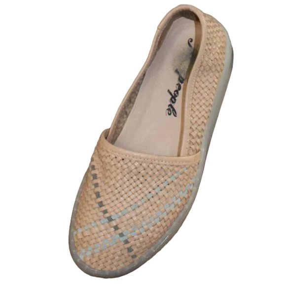 Free People Santorini Natural Combo & Gray Woven Slip-On, Size 36 (US 6) - Picture 4 of 7